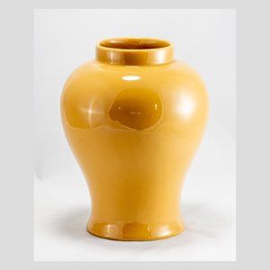 8" T Nora Fenton Made in Italy Import Solid Color Brownish Orange Porcelain Vase